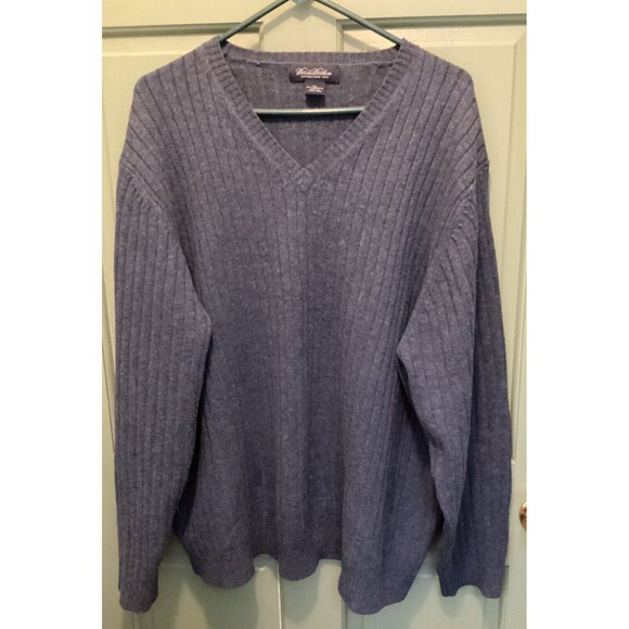 Brooks Brothers Other - Brooks Brothers Men's Blue Size XXL Lambswool V-Neck Knit Sweater Long Sleeve